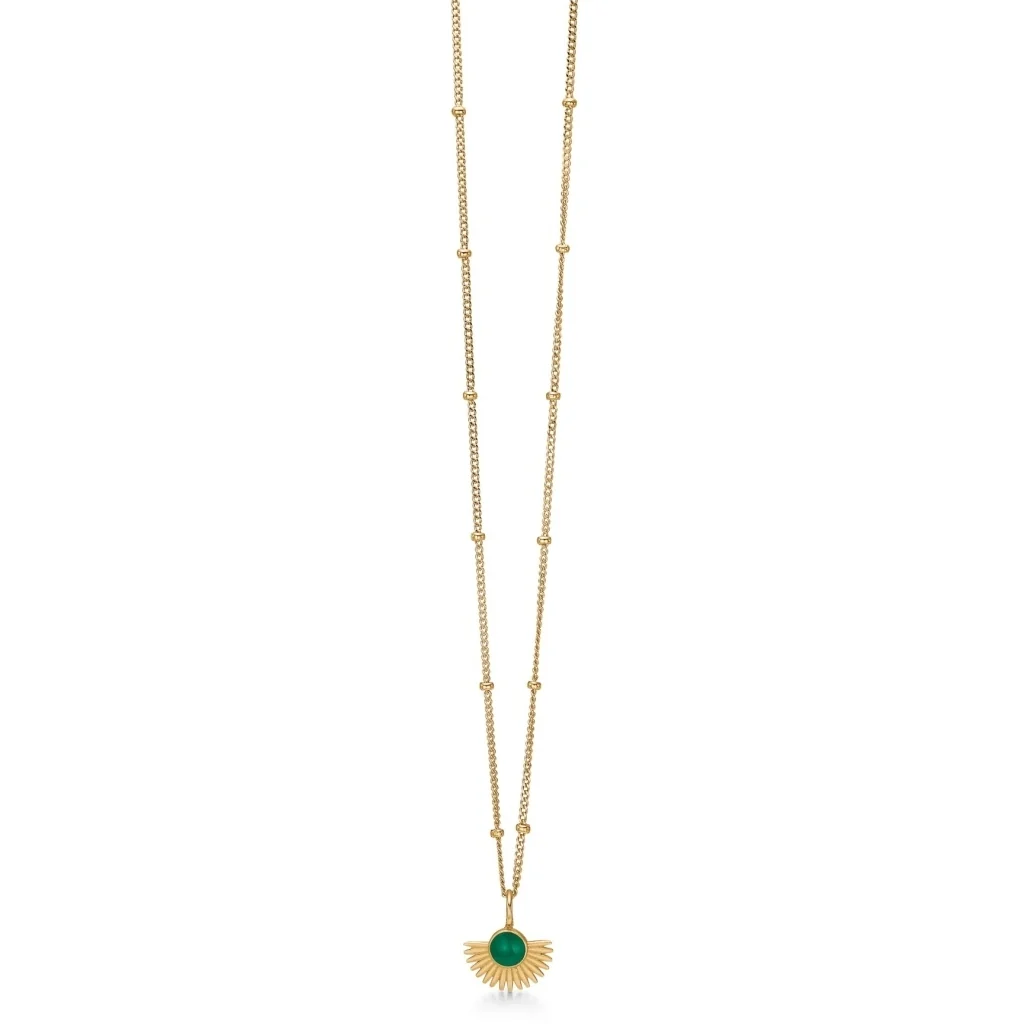 NECKLACE SOLEIL 42 Petrol Green