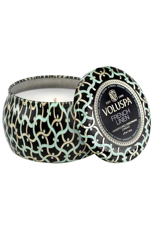 MINI TIN CANDLE 25T  French Linen