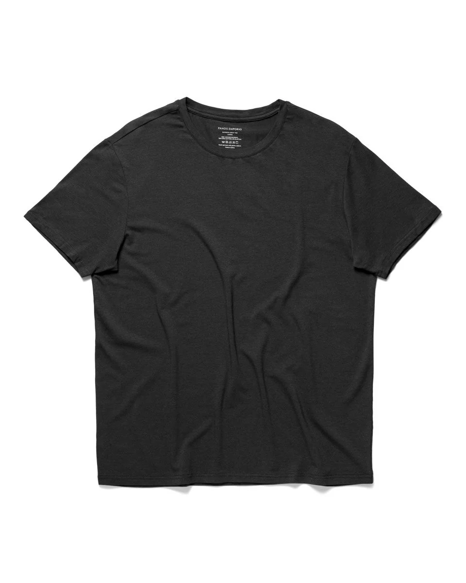 BAMBOO/COTTON TEE CREW Black