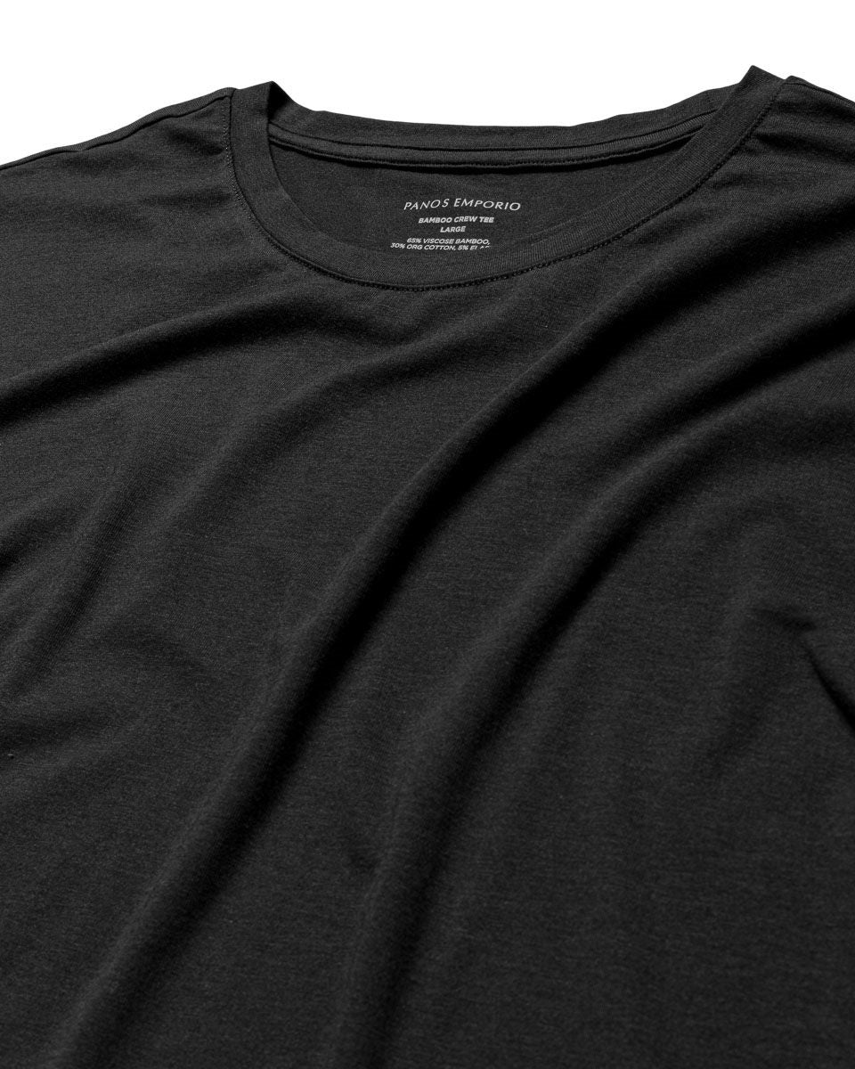 BAMBOO/COTTON TEE CREW Black - Image 2