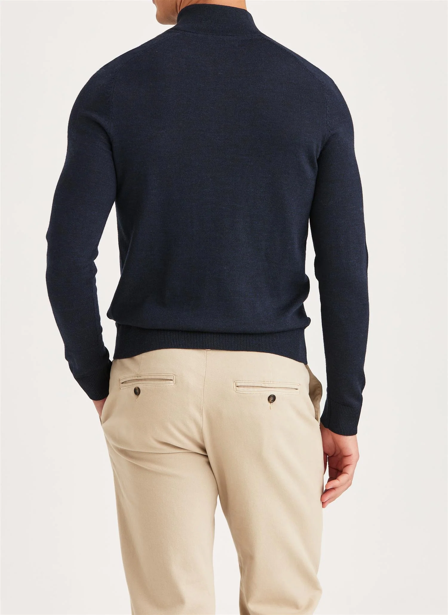 Merino John Zip  60 Navy - Image 3