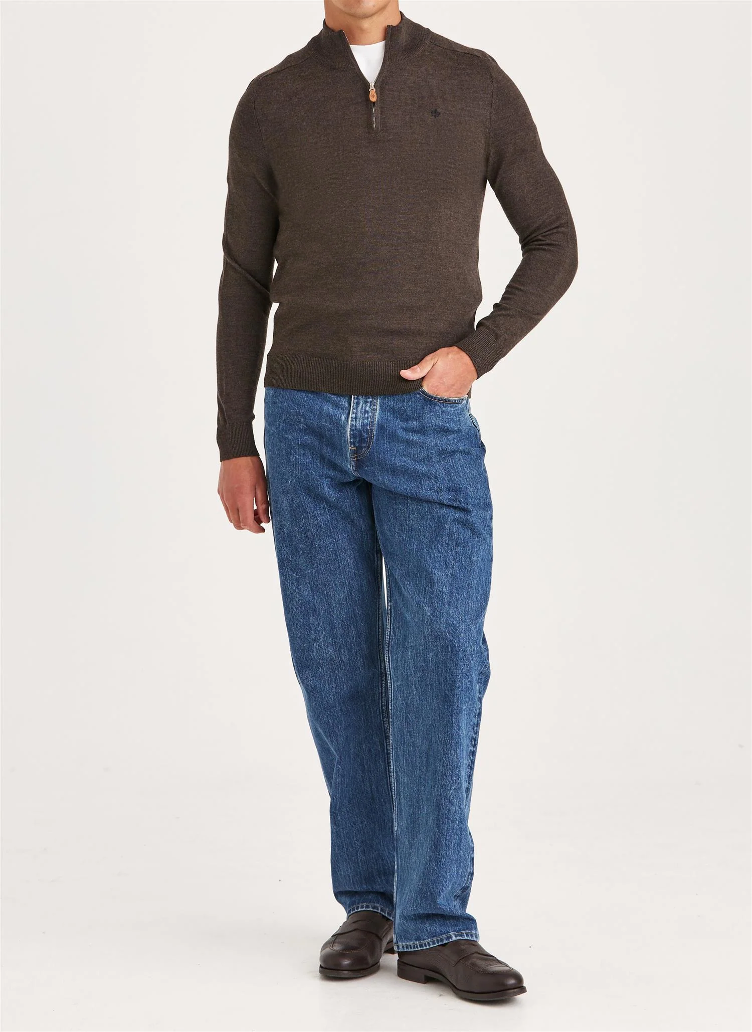 MERINO JOHN ZIP Brown - Image 2