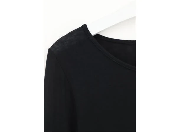 PERFECT LINE CASHMERE T-SHIRT L/SL MRL  Black - Image 2