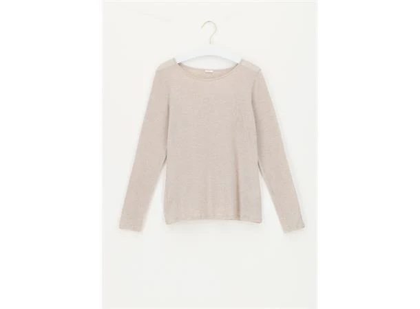 PERFECT LINE CASHMERE T-SHIRT L/SL MRL  Beige - Image 5
