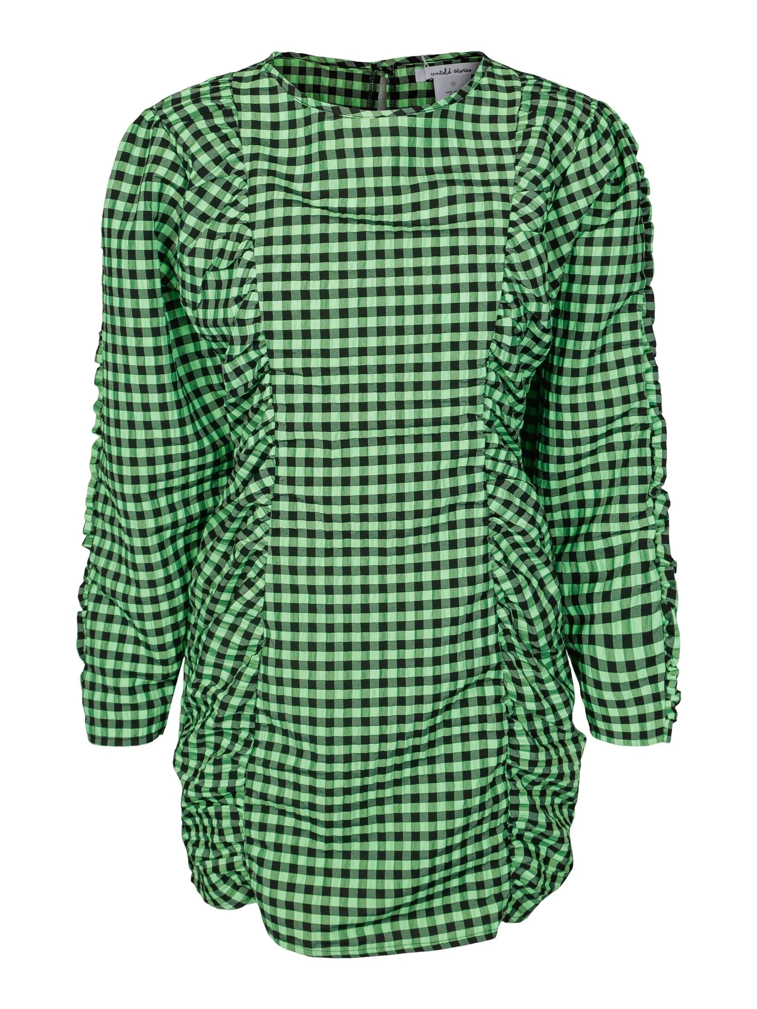 GAYA RUFFLE DRESS Green Checked