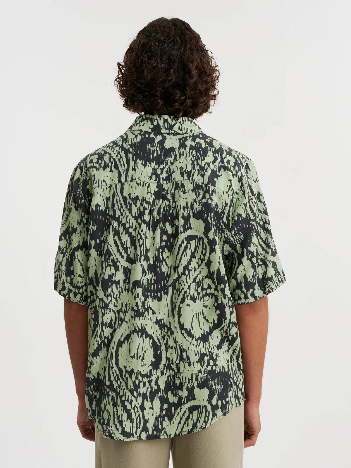Wiki Print Shirt Green Mix - Image 4