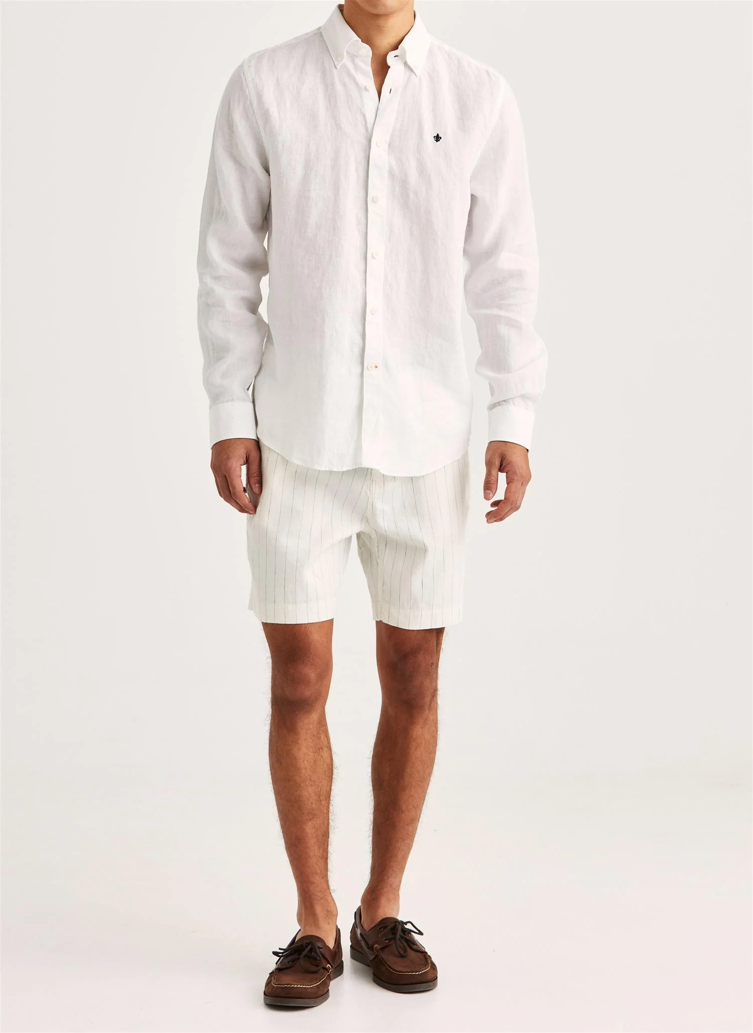 Douglas BD Linen Shirt LS Off White - Image 3