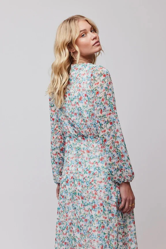 Blossom Long Dress Flower Print - Image 3