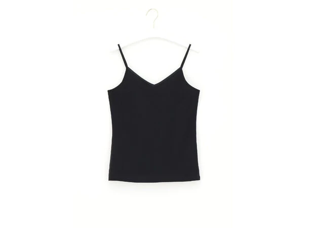 PERFECT LINE COTT TOP W/STRAP CRR Black