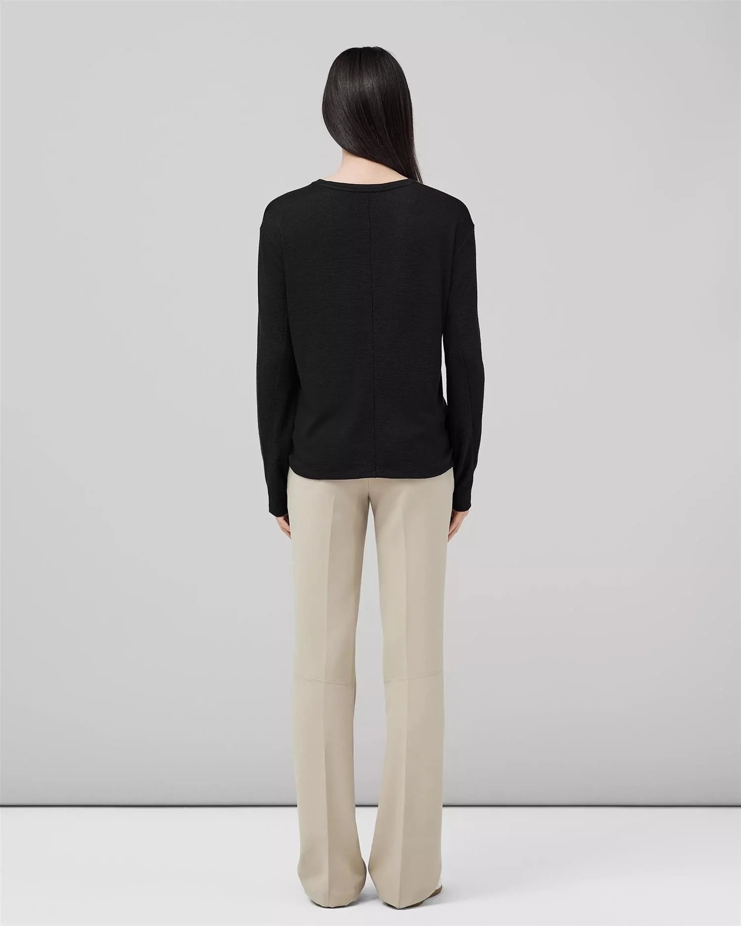 THE KNIT LONGSLEEVE TEE Black - Image 3