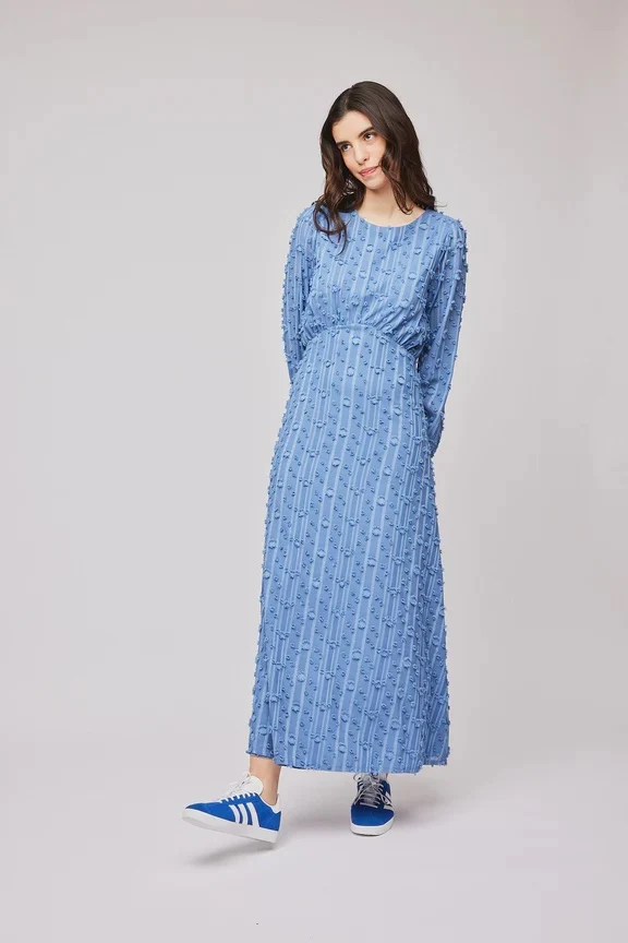 Julia long dress  Blue - Image 3