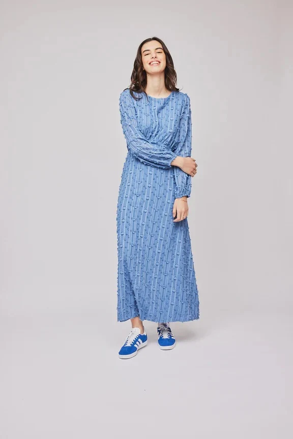 Julia long dress  Blue - Image 4