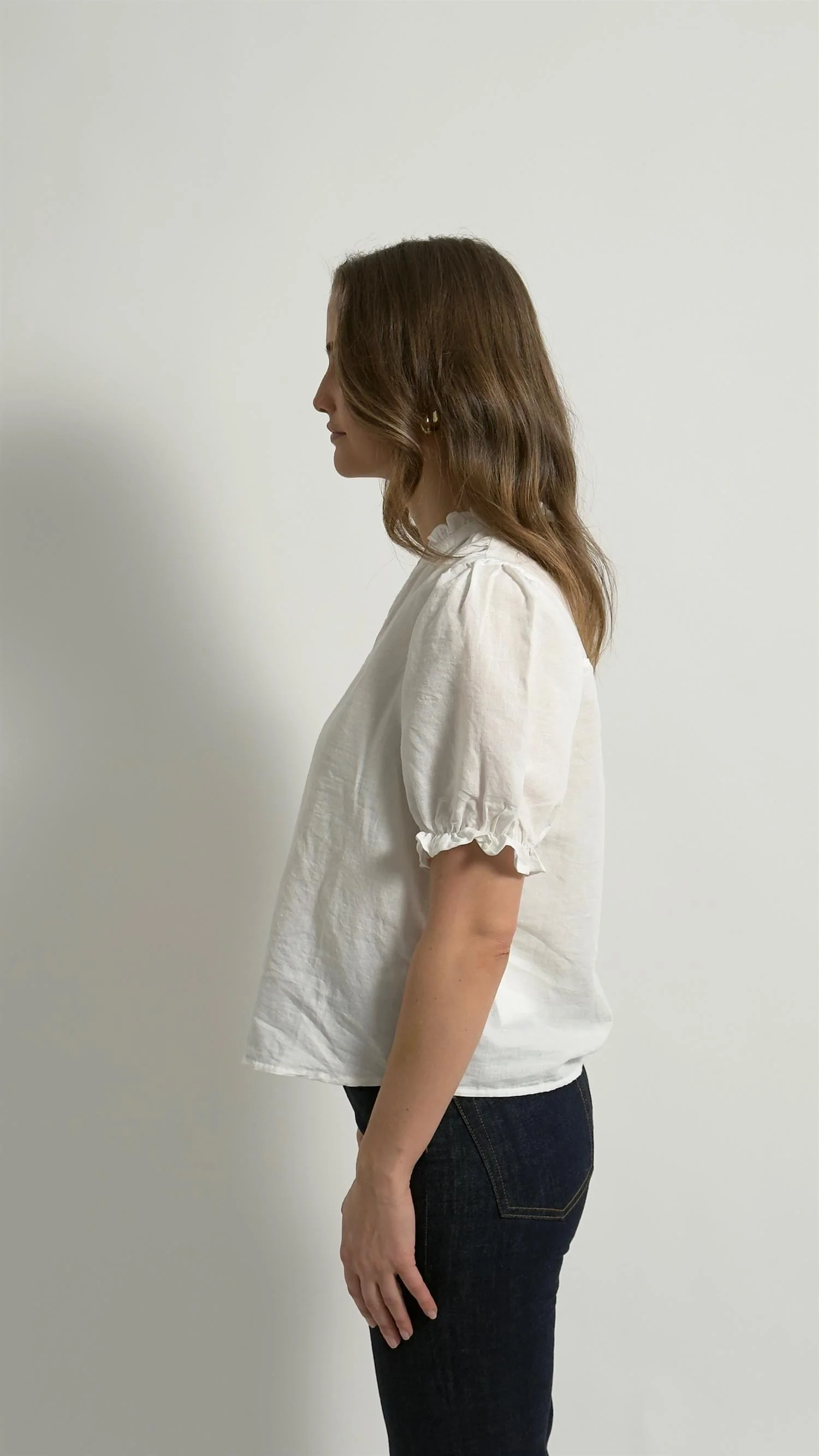ODESA LINEN BLOUSE  White - Image 5