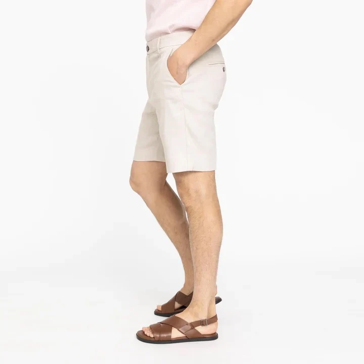OscarPL Shorts 769 Sand Linen - Image 4