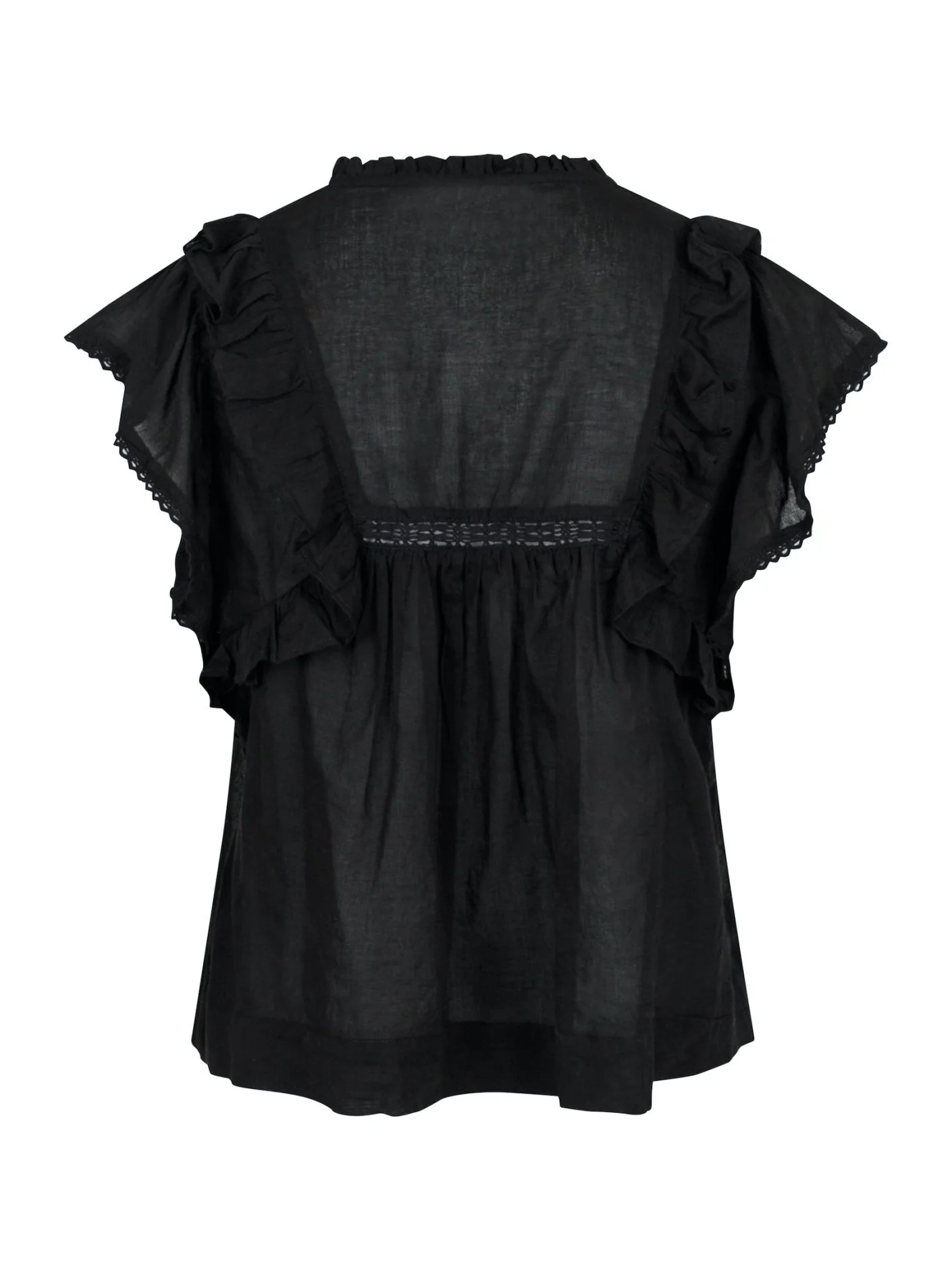 JAYLA S VOILE TOP  100 Black - Image 3