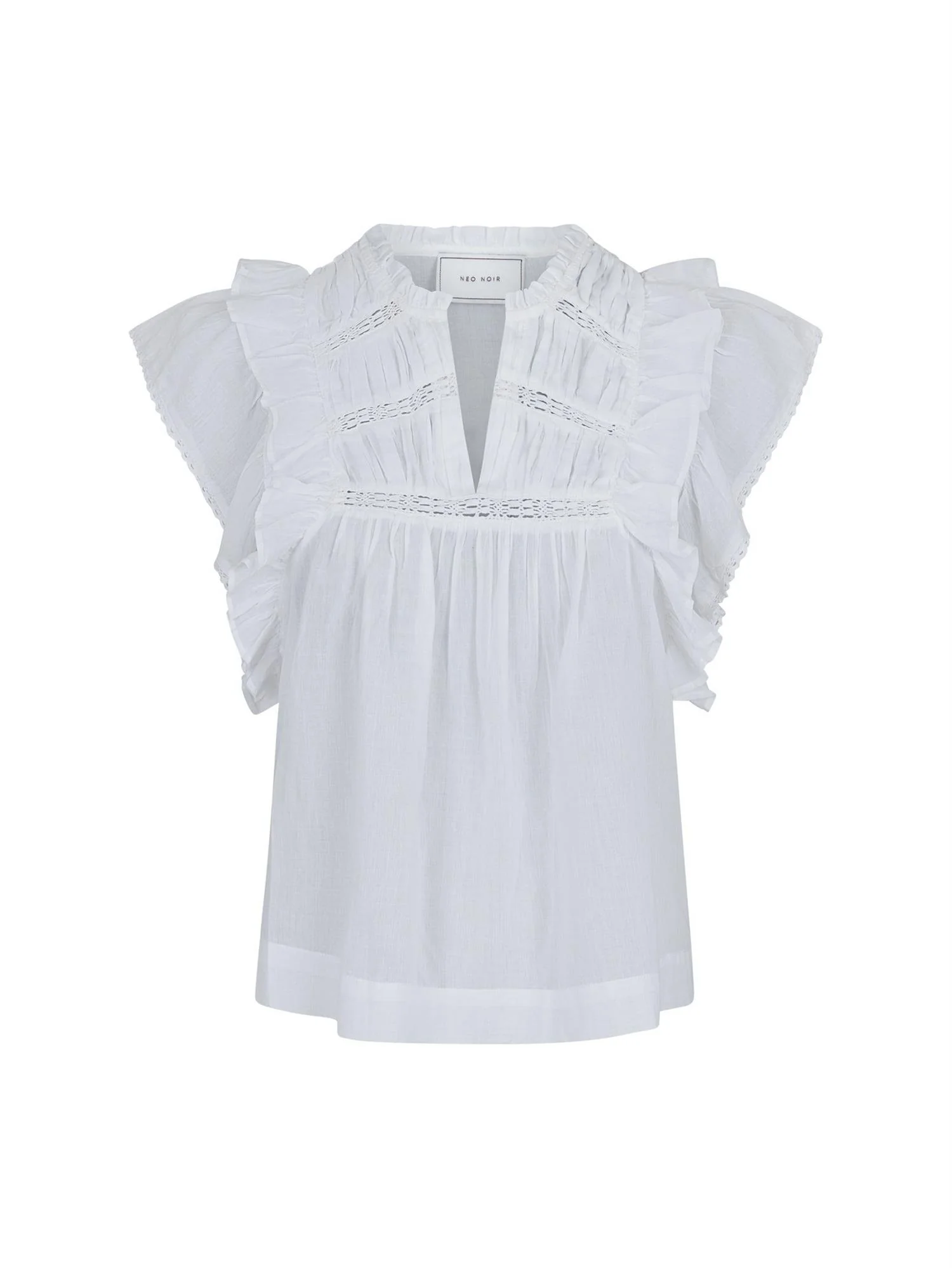 Jayla S Voile Top  White