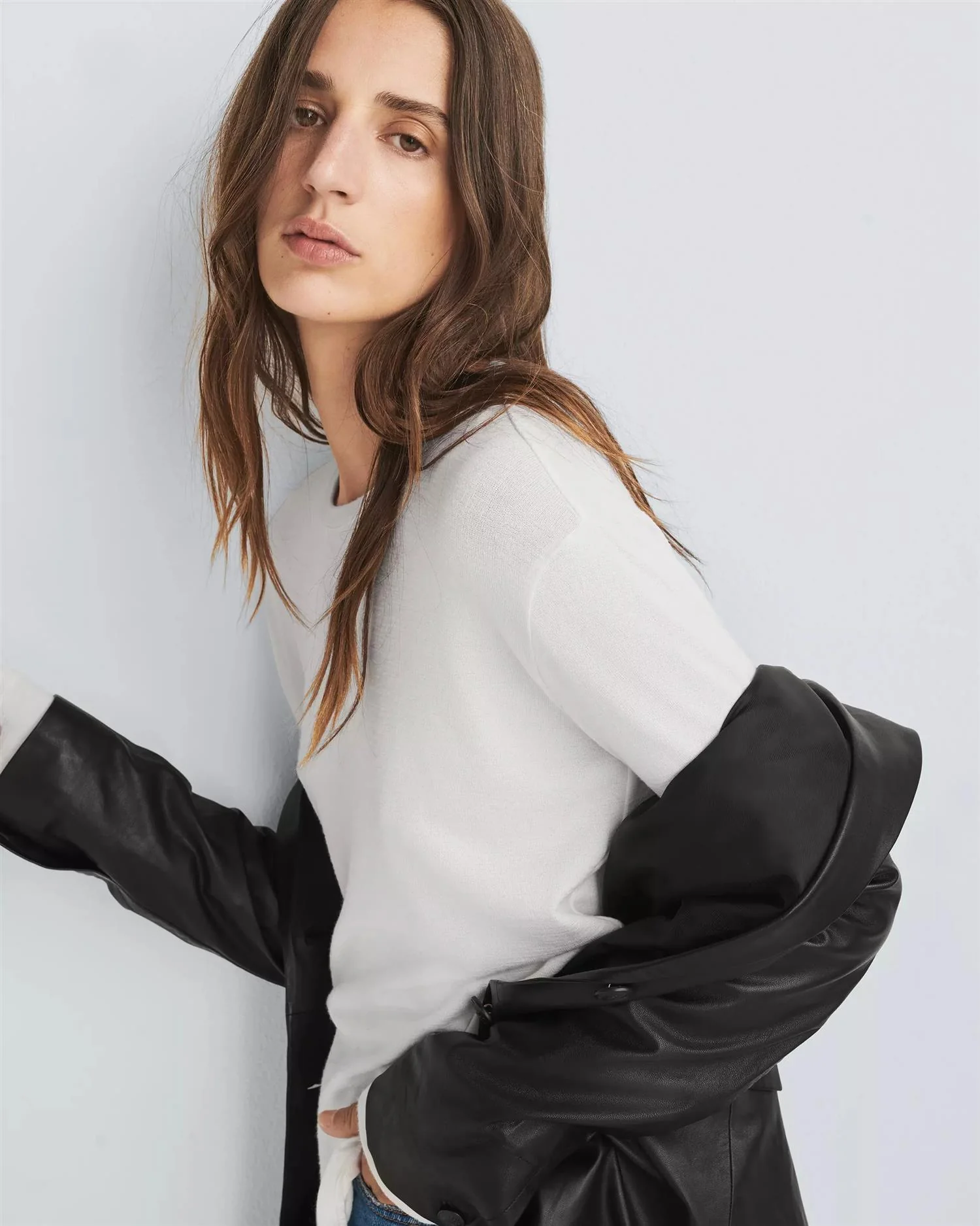 THE KNIT LONGSLEEVE TEE  White - Image 3