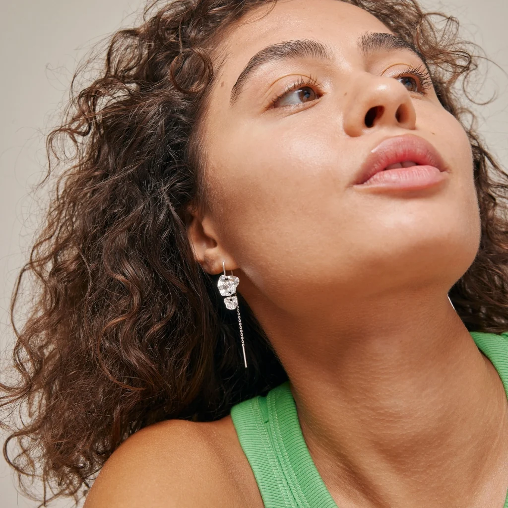 EARRING, KIM  Silver - Image 2