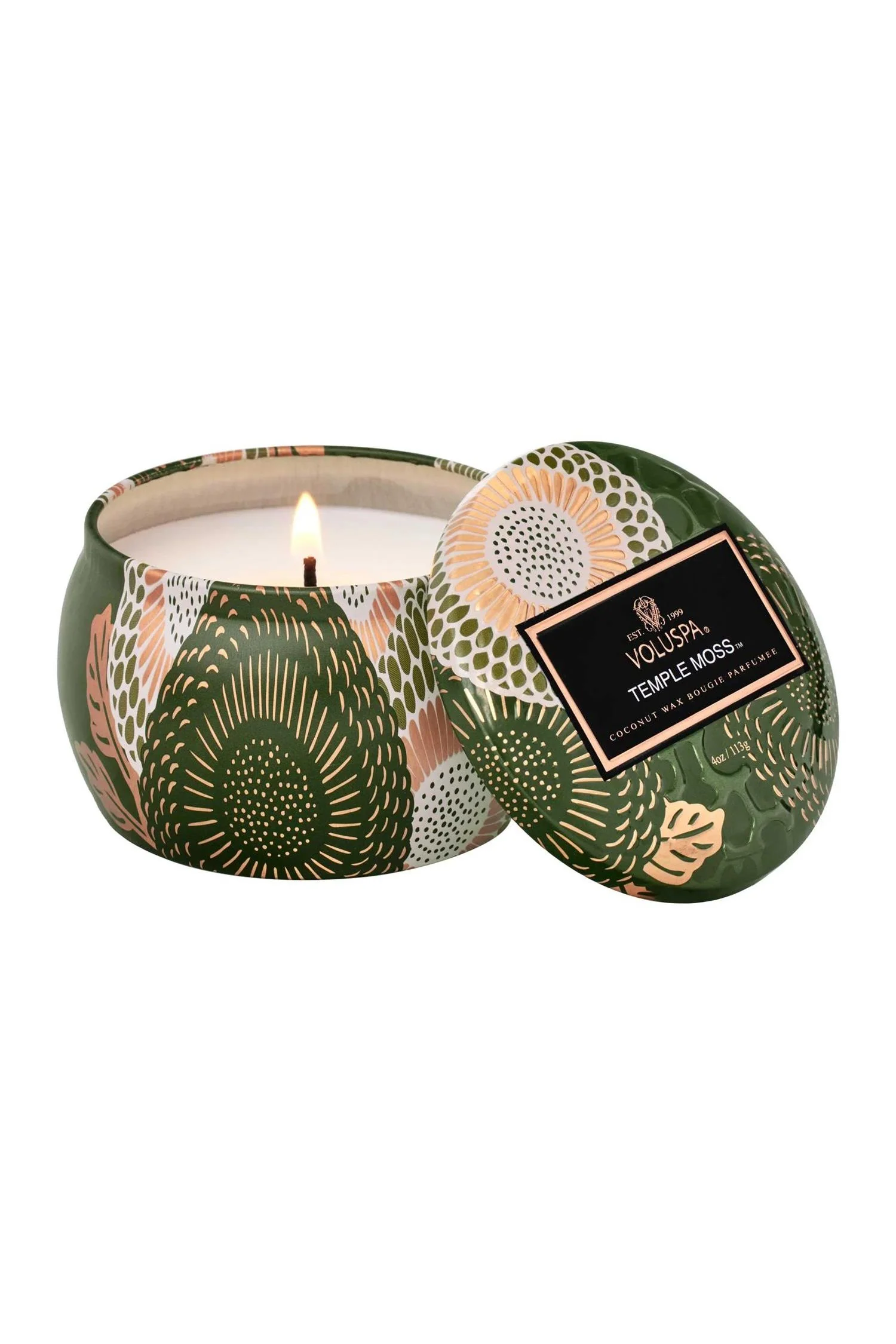 MINI TIN CANDLE 25T Temple Moss