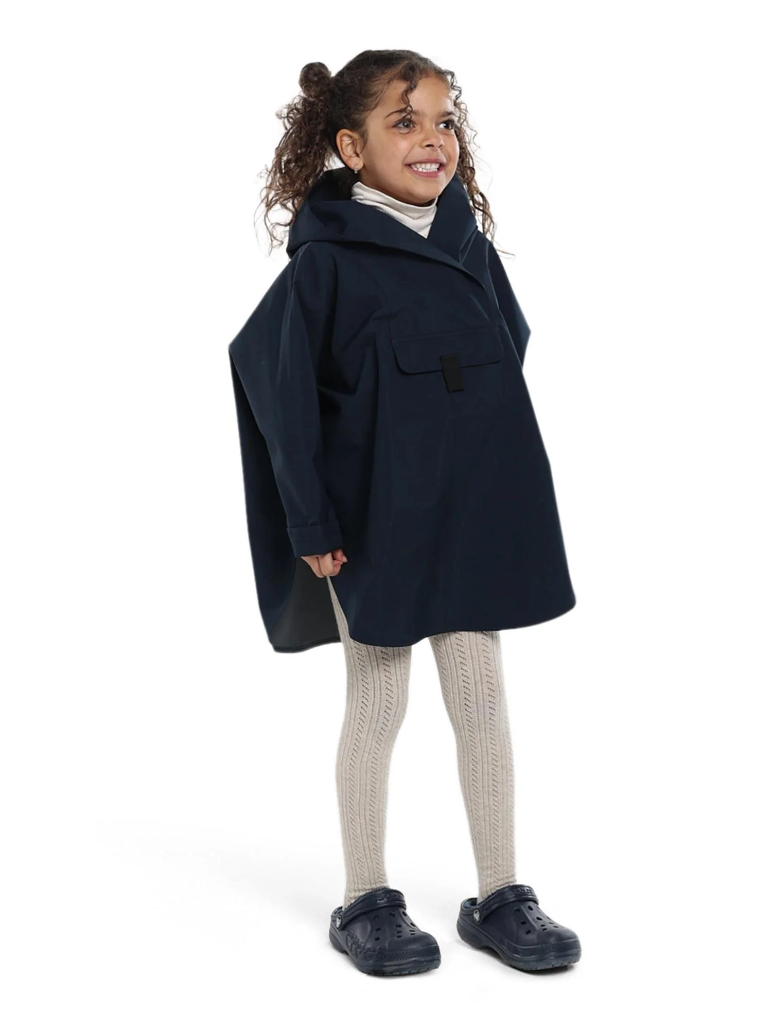 BERGEN MINI PONCHO Dark Navy - Image 5