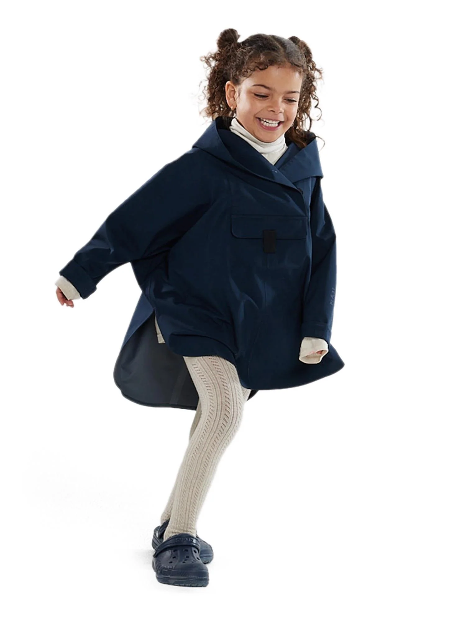 BERGEN MINI PONCHO Dark Navy - Image 6