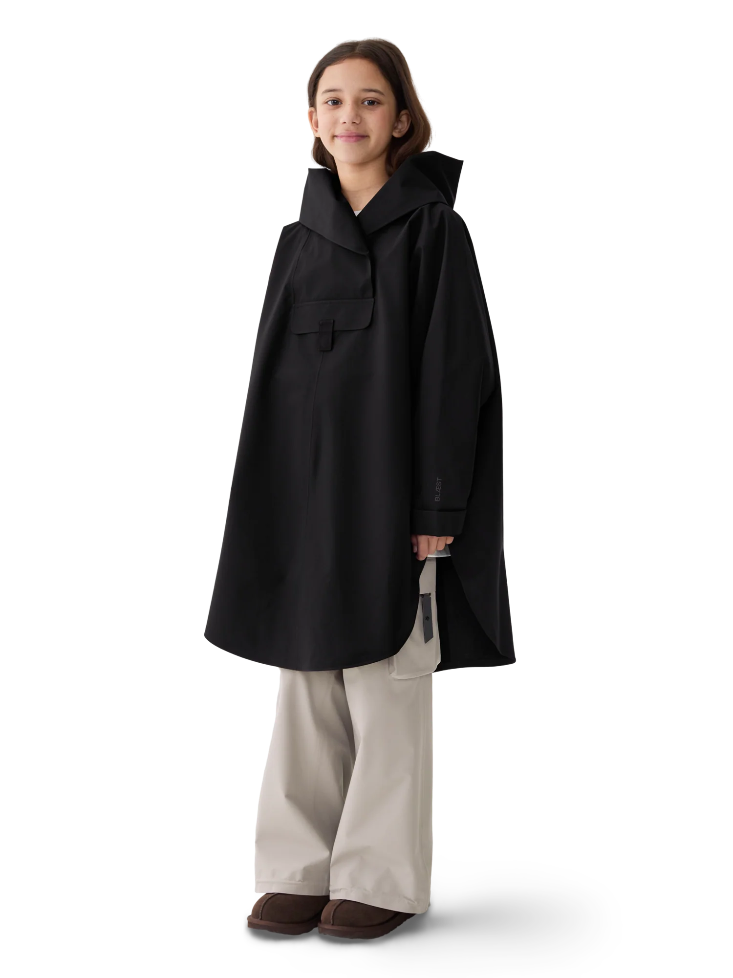 BERGEN MINI PONCHO  Black - Image 6