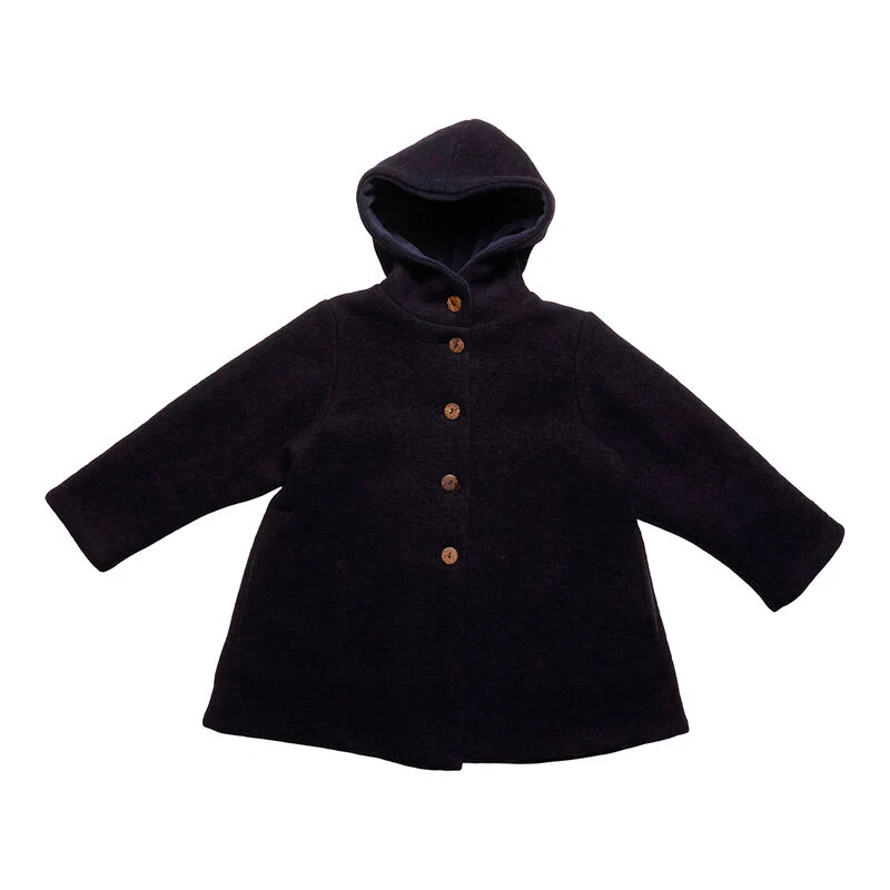 POOCH COAT DOUBLE LAYER WOOL Navy