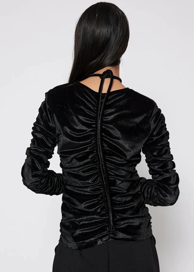 Ibiza rose top  Black - Image 3