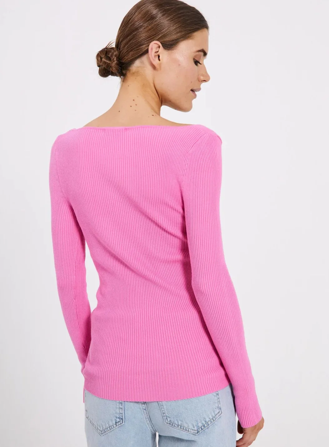 Sherry heart knit top Bright Pink - Image 2