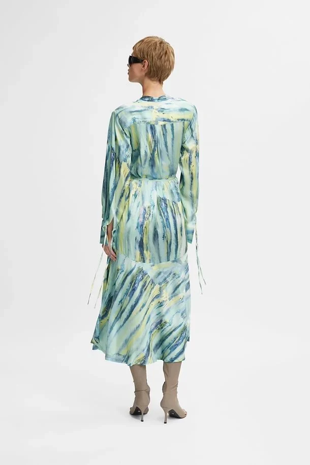 Walery wrap dress 105501 Green Aqua Art - Image 3