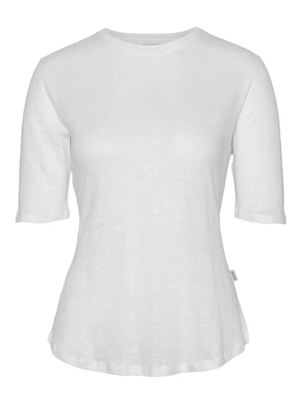 Karina linen tee White