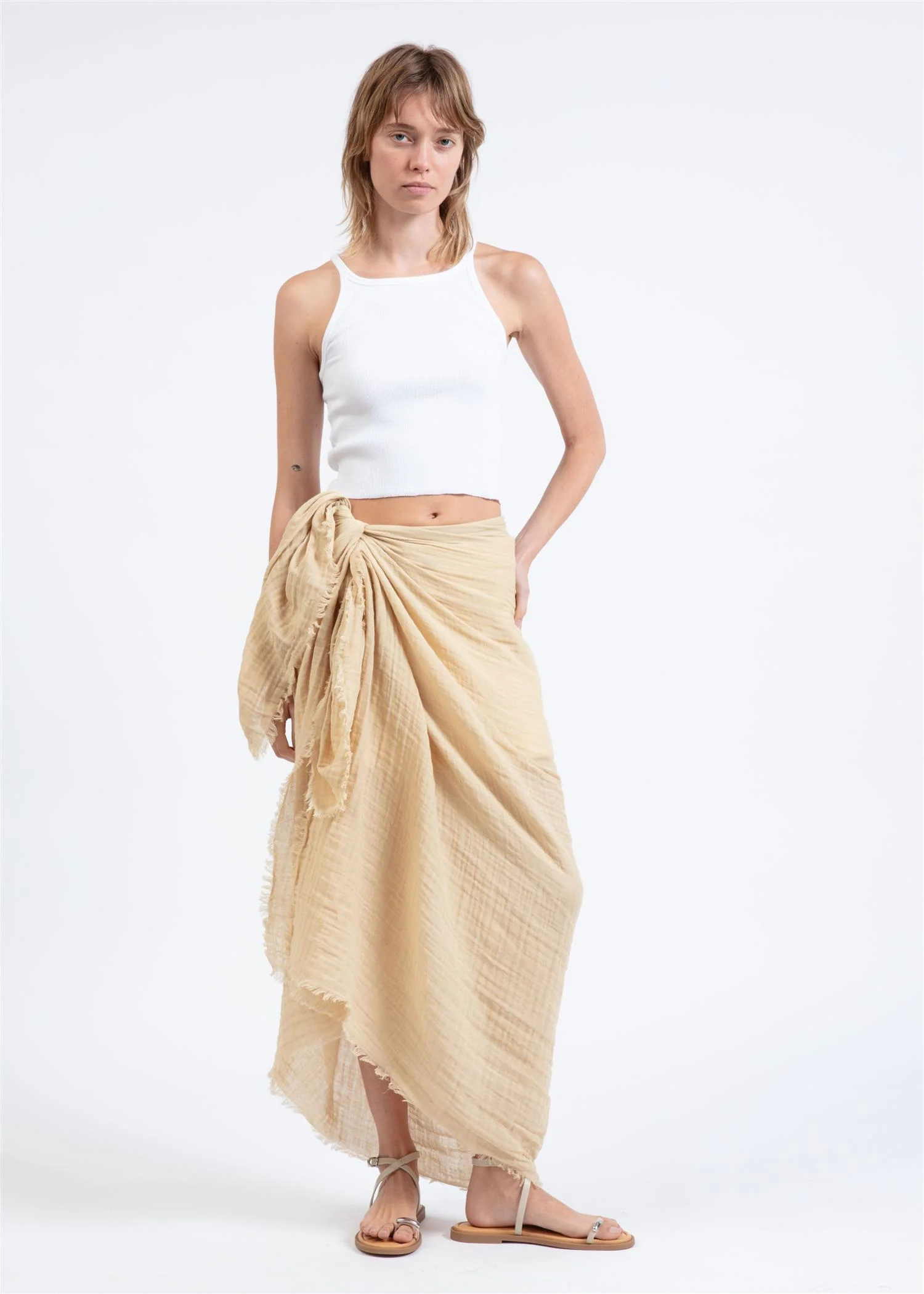 ASTRA SCARF SOLID Sand - Image 2