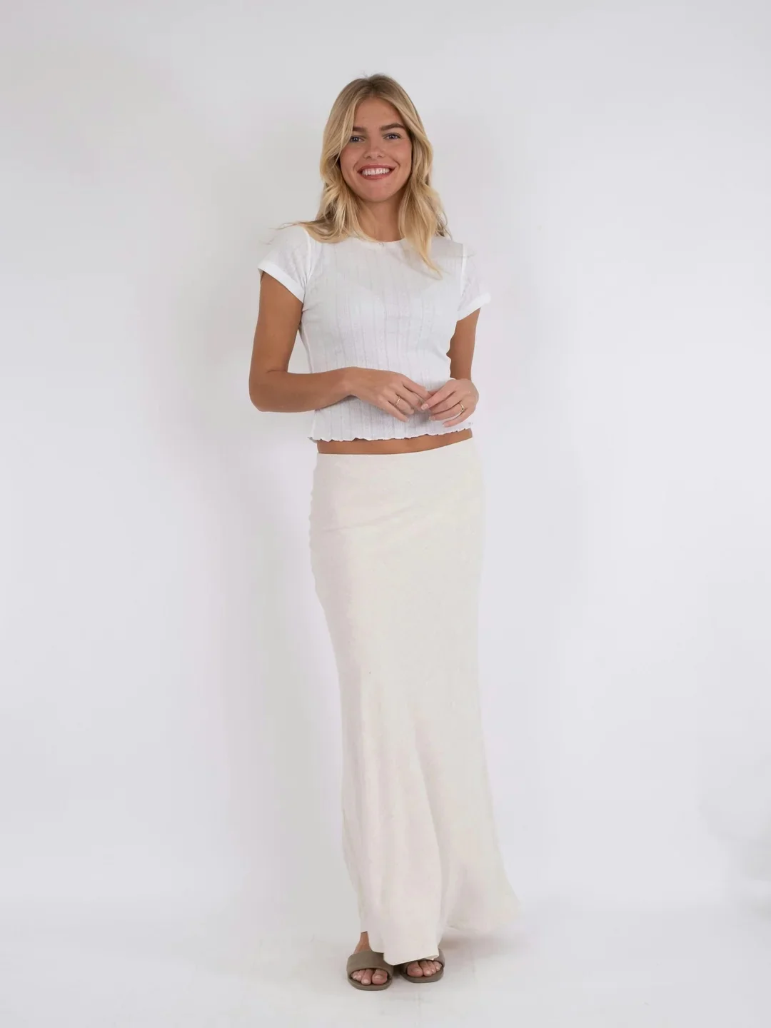 Viso Linen Skirt Natural - Image 2