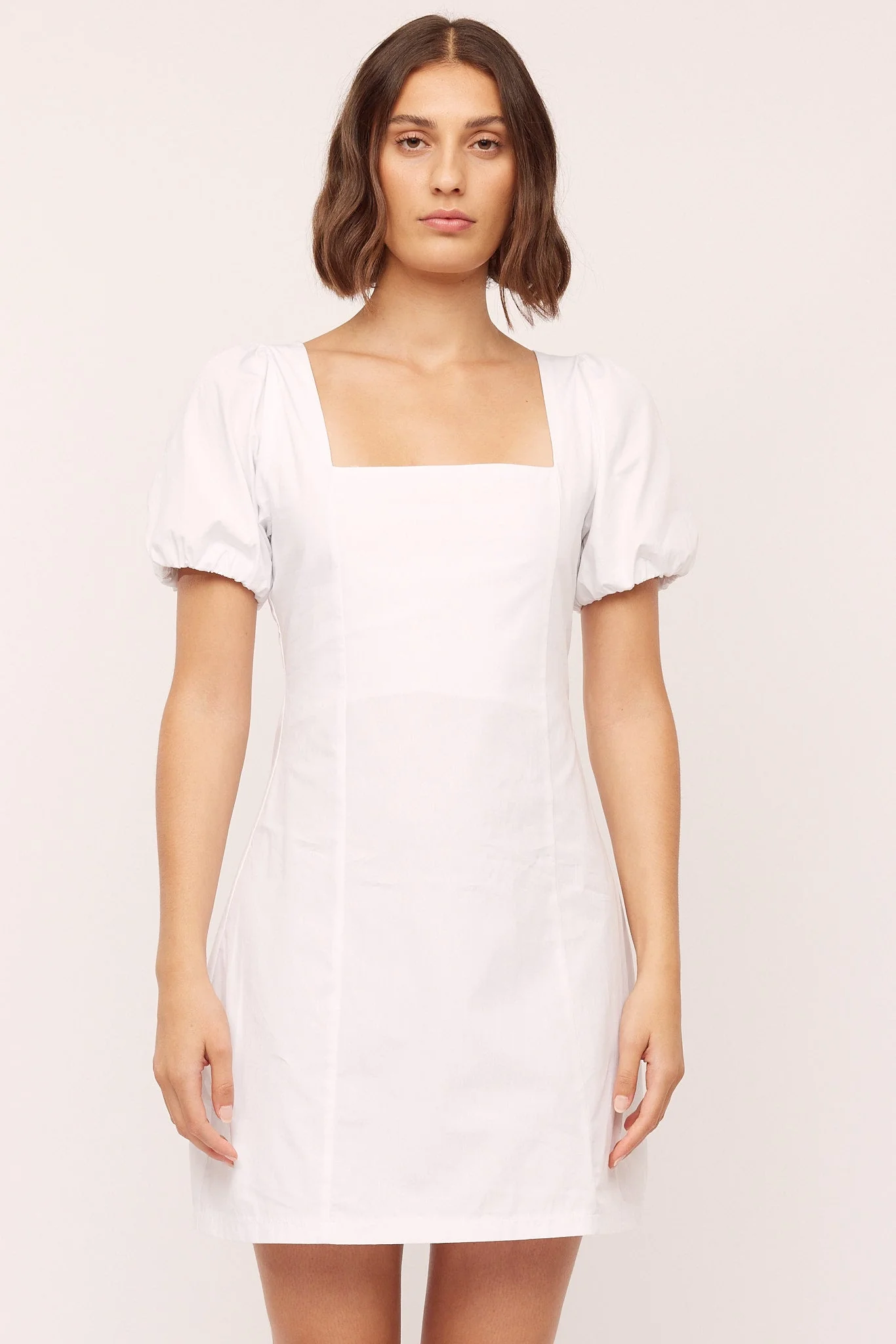 Peyton Puff Dress White - Image 4